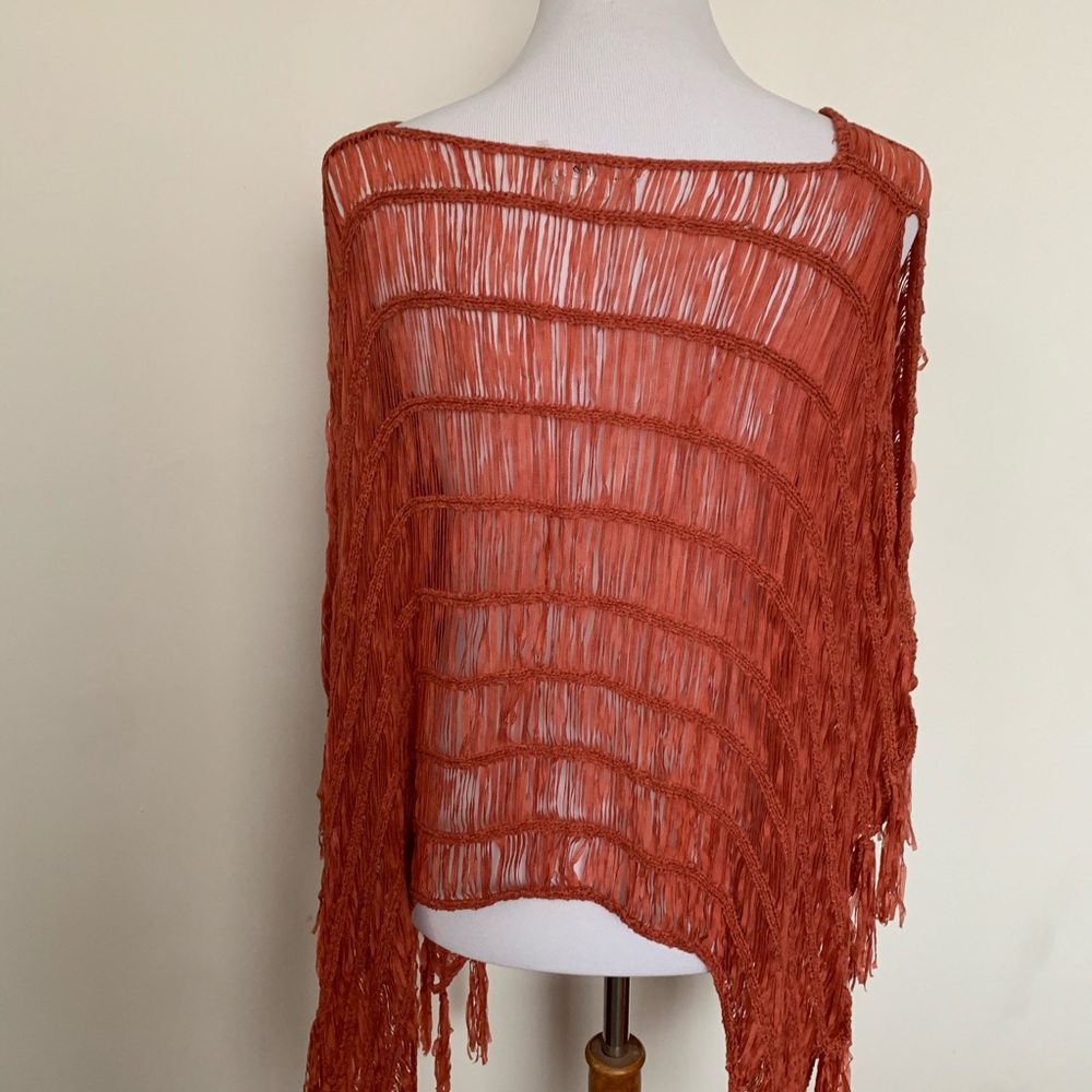 SOLD // Cecico // Fringe Poncho // Medium - Picture 9 of 9